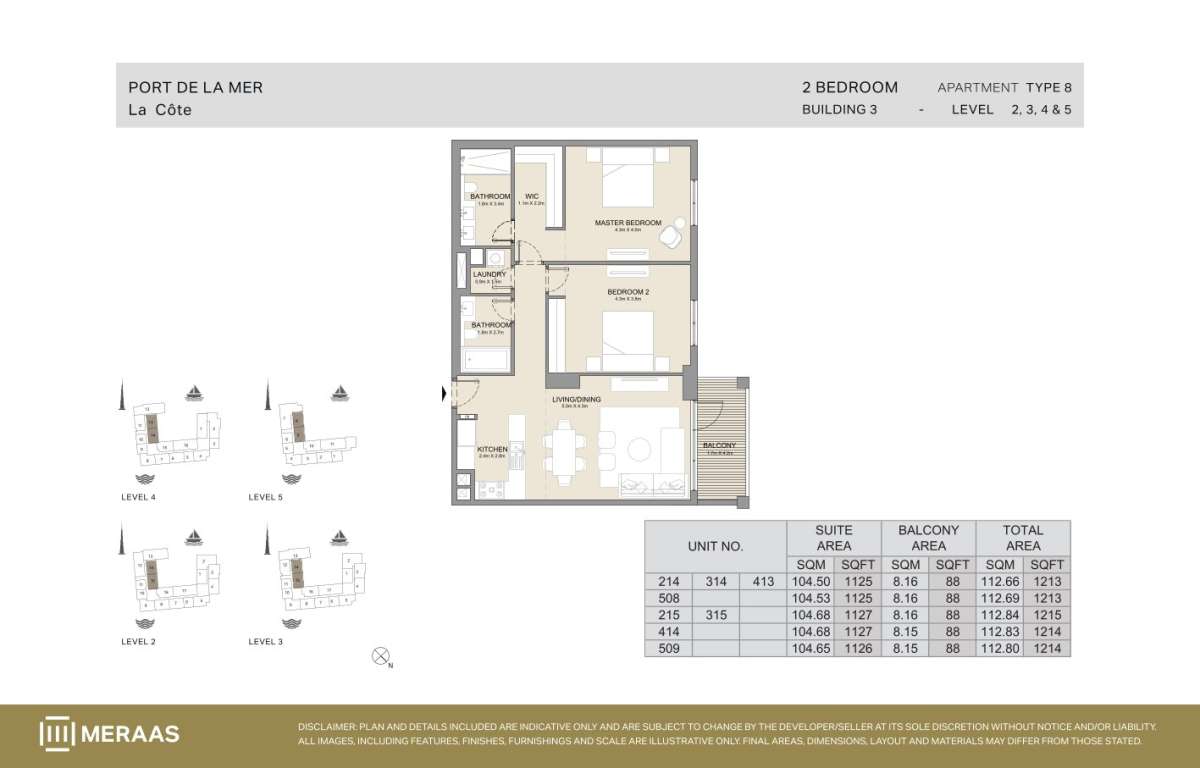 8-2BHK-Type 8 - Unit 214,215,314,315,413,414,508,509